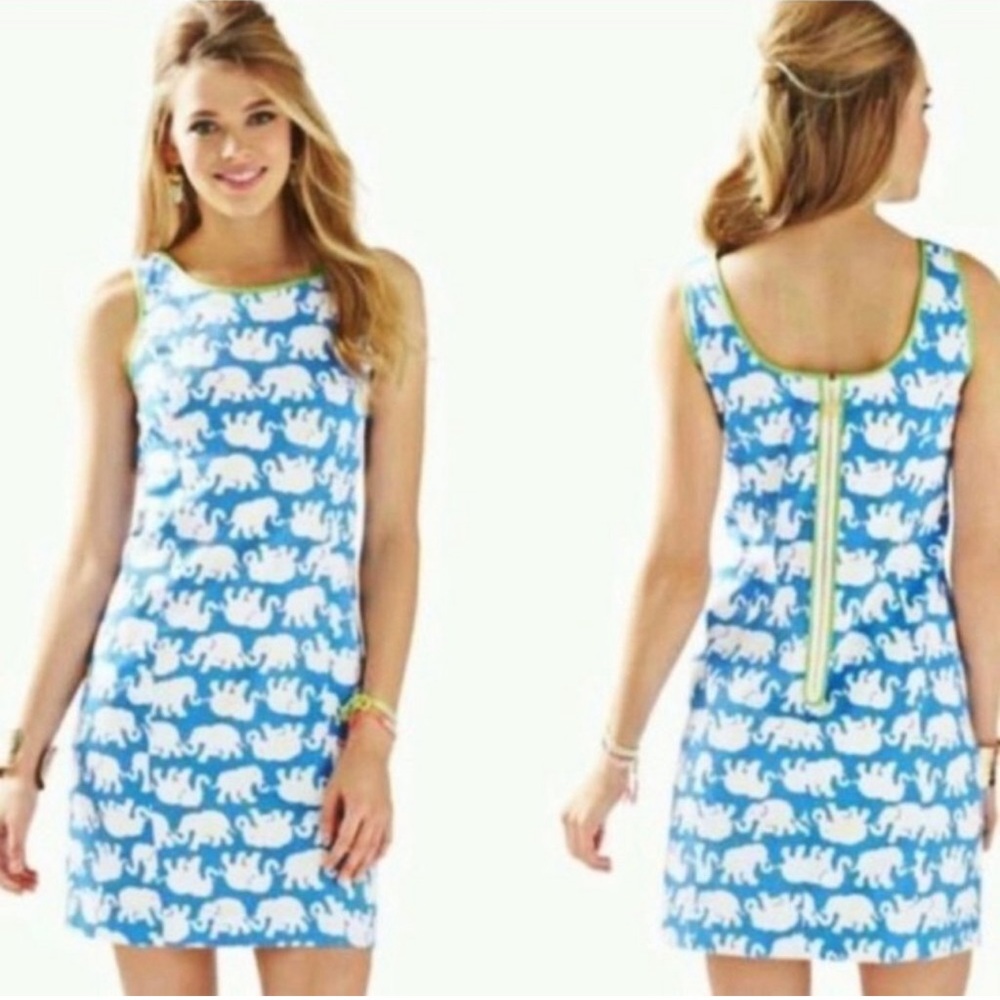 Lilly Pulitzer Tusk in the Sun Elephant Shift Dress - Picture 2 of 2